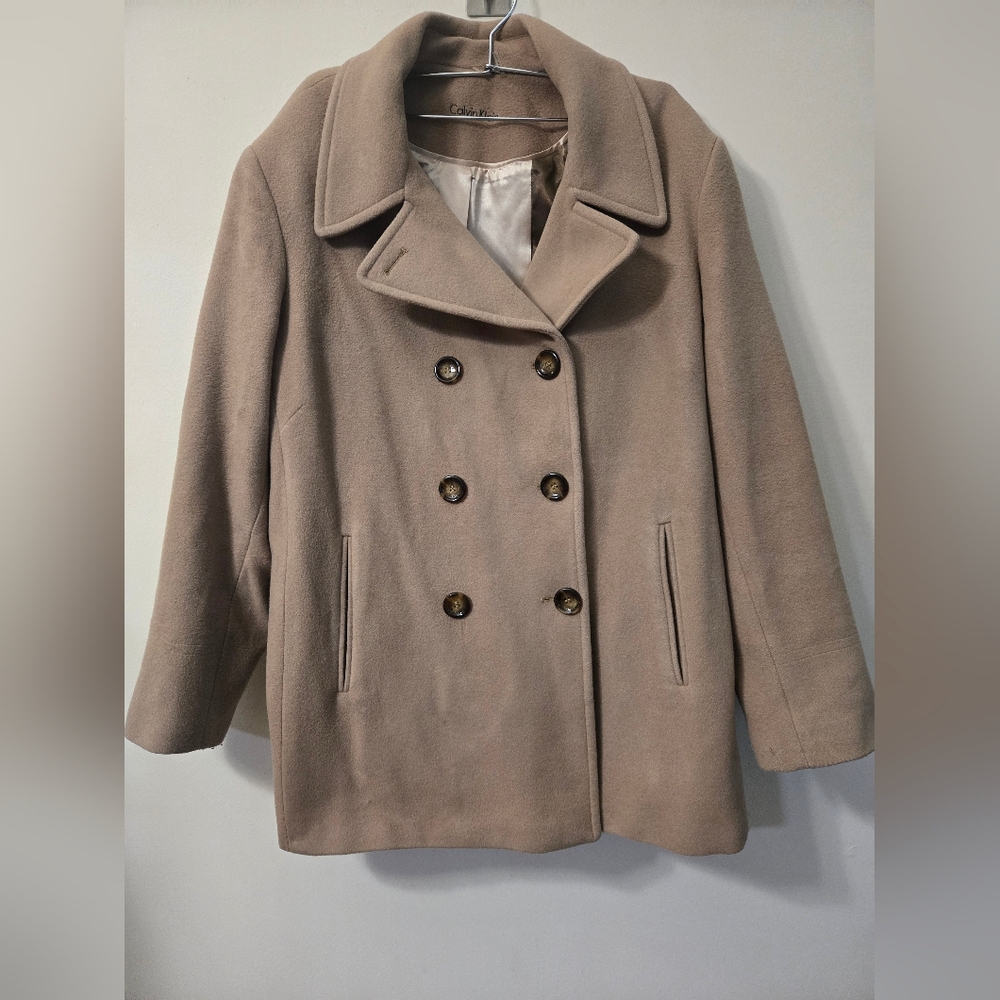 Calvin Kleiin Double-Breasted Pea Coat
